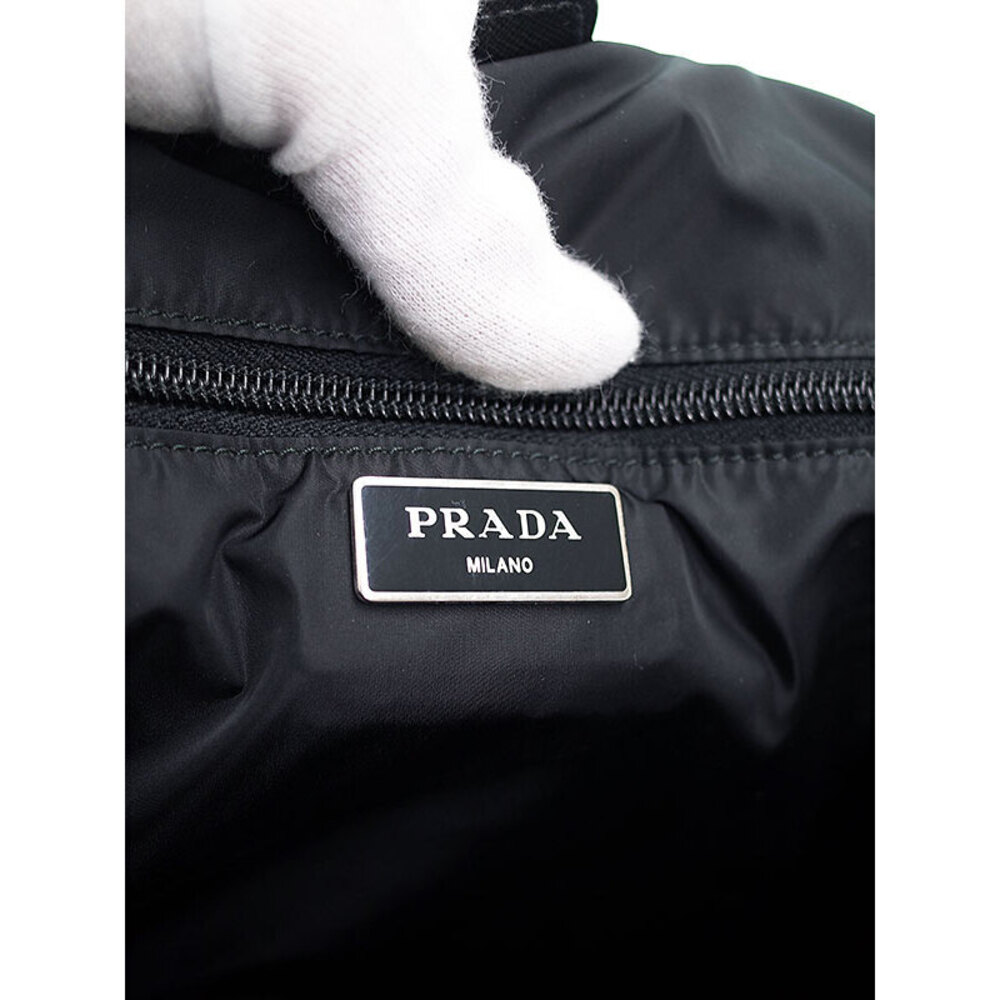 Prada Tote Shoulder Bag slate gray Camouflage saffiano leather - Picture 4 of 9